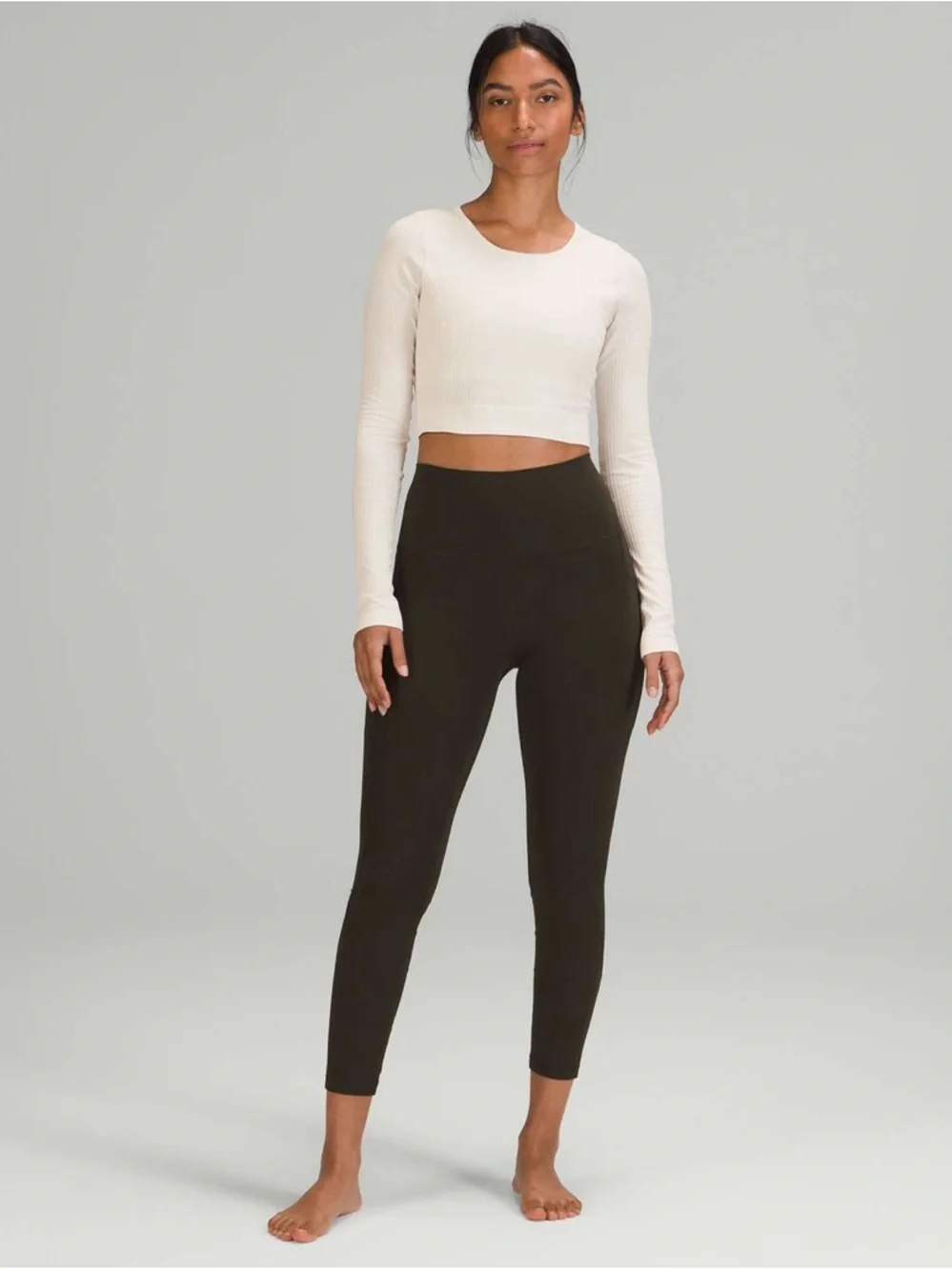 Lululemon Ebb to Street Long Sleeve Top White Opal 8